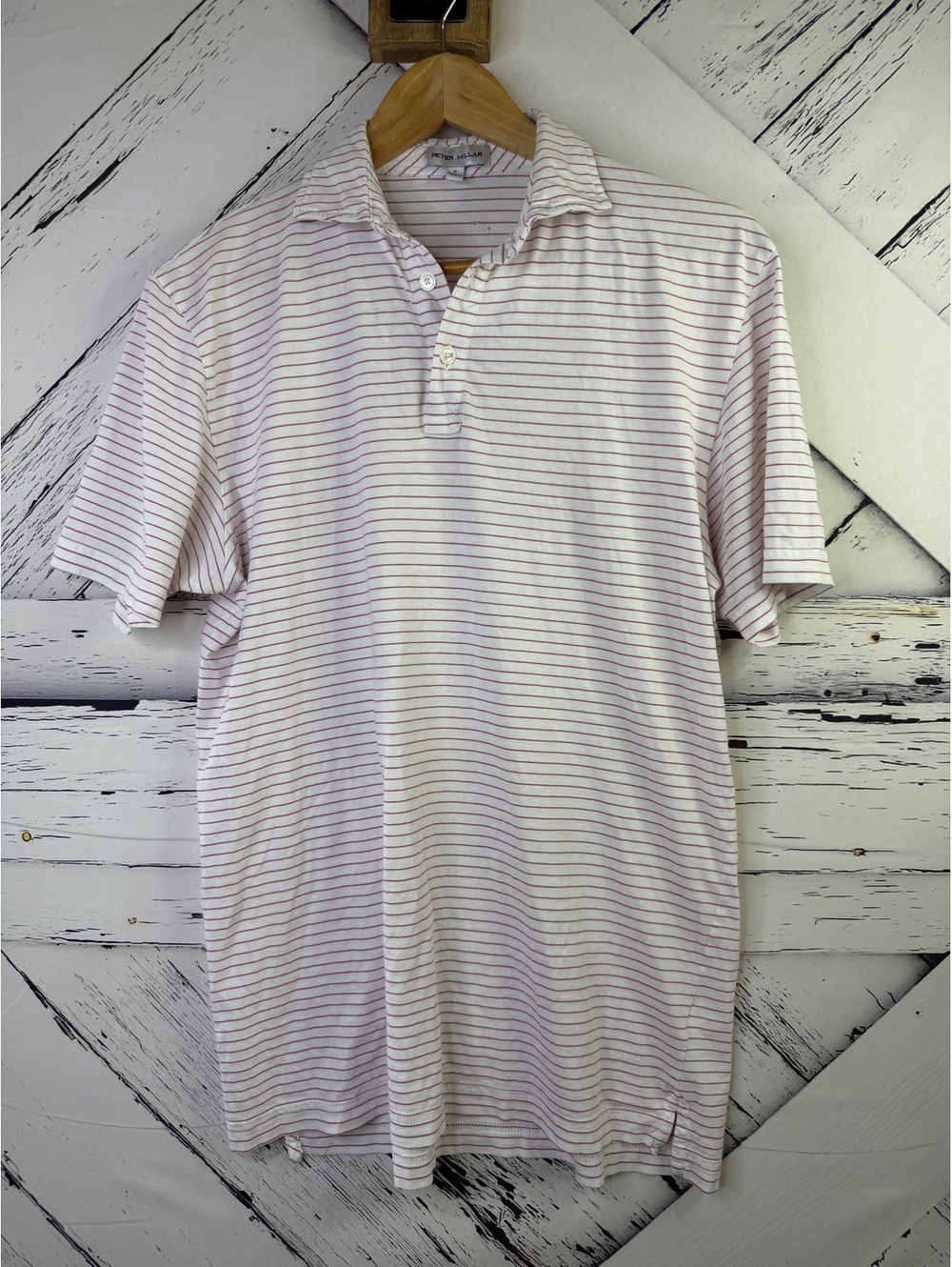 Peter Millar Men's Small Summer Comfort Short Sleeve Striped Golf Polo Shirt
